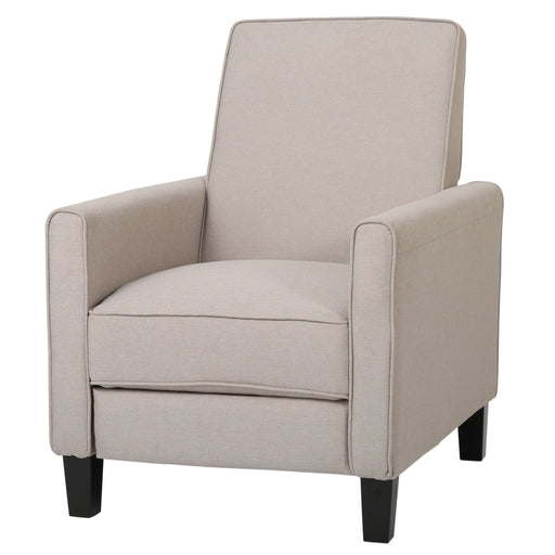 Noble House reclining chair with elegant push-back design, featuring plush upholstery and a modern, stylish appearance for home use.