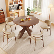 Round Dining Table Kitchen Table - Cherry - R&R Furniture Gallery (Fountain Valley, CA)