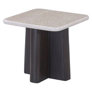 Jacory - End Table With Bottocino Marble Top - Beige / Espresso - R&R Furniture Gallery (Fountain Valley, CA)
