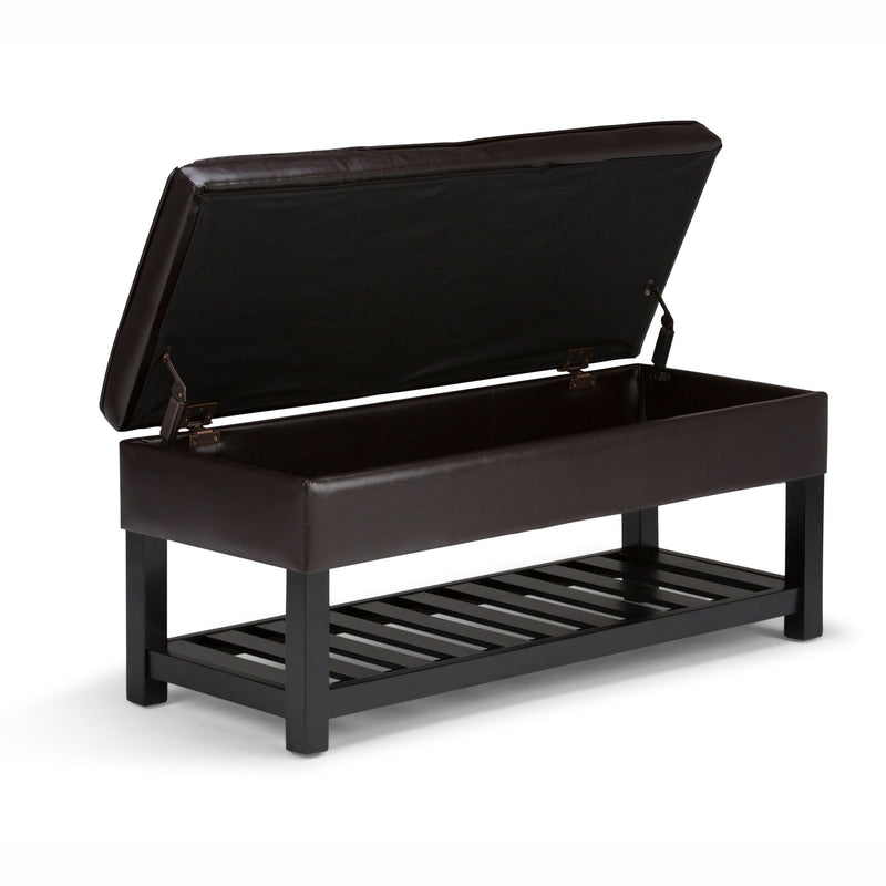 Cosmopolitan - Storage Ottoman Bench With Open Bottom - Tanners Brown - R&R Furniture Gallery (Fountain Valley, CA)