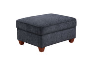 Gina - Sectional Sofa With Ottoman - Black - R&R Furniture Gallery (Fountain Valley, CA)