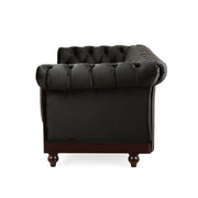 Chesterfield Loveseat Sofa, 2 Person Rolled Arm Upholstered Couch - R&R Furniture Gallery (Fountain Valley, CA)