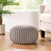 Moro - Knitted Round Pouf With Pumpkin Shape - R&R Furniture Gallery (Fountain Valley, CA)