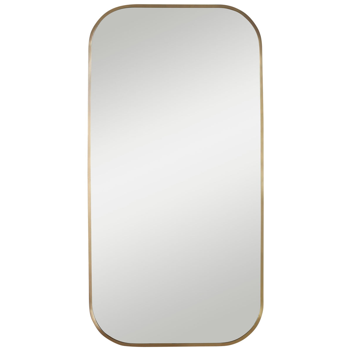 Uttermost Taft wall mirror with a sleek, modern frame, reflecting a contemporary home decor setting.