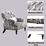 Saira - Chair With Pillow - Pattern Fabric - R&R Furniture Gallery (Fountain Valley, CA)