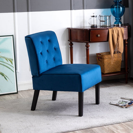 Reese - Living Room Armless Button Tufted Pattern Accent Chair (Set of 2) - R&R Furniture Gallery (Fountain Valley, CA)