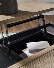 Rylandyn - Lift Top Cocktail Table - Black / Light Brown - R&R Furniture Gallery (Fountain Valley, CA)
