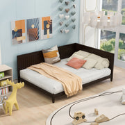 DreamHaus modern daybed sofa bed with sleek design, featuring plush cushions and wooden legs, ideal for versatile living spaces.