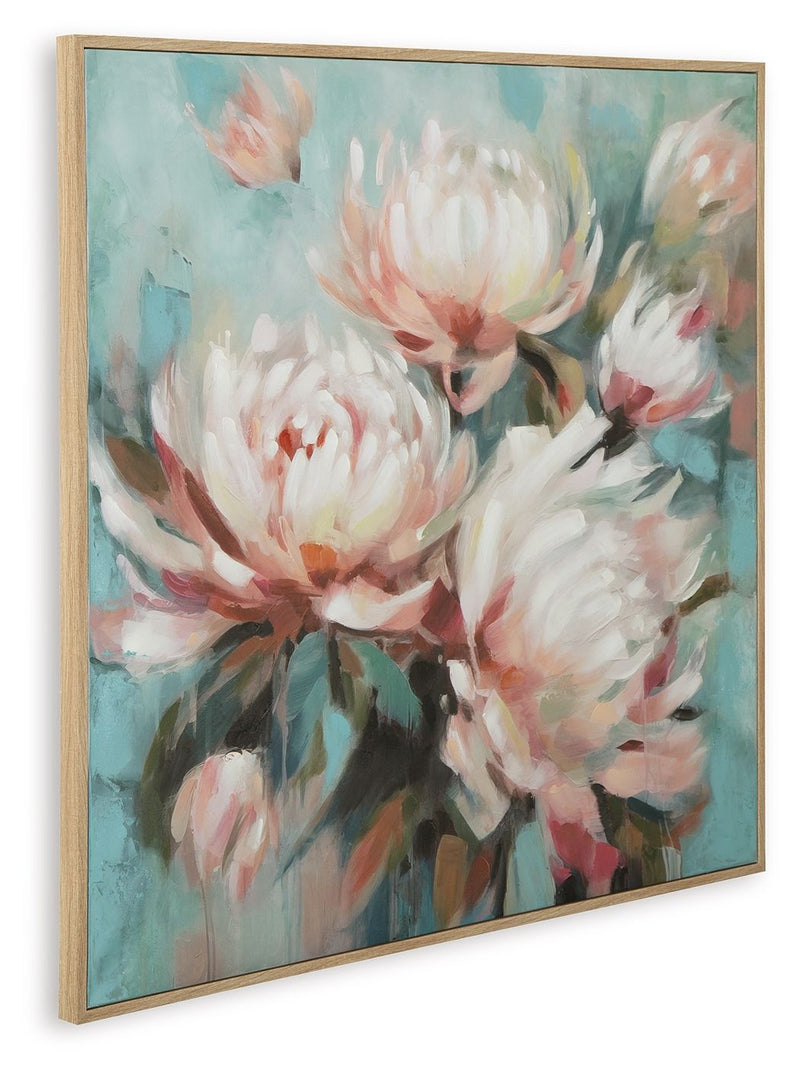 Parryville - Wall Art - Aqua / Pink - R&R Furniture Gallery (Fountain Valley, CA)