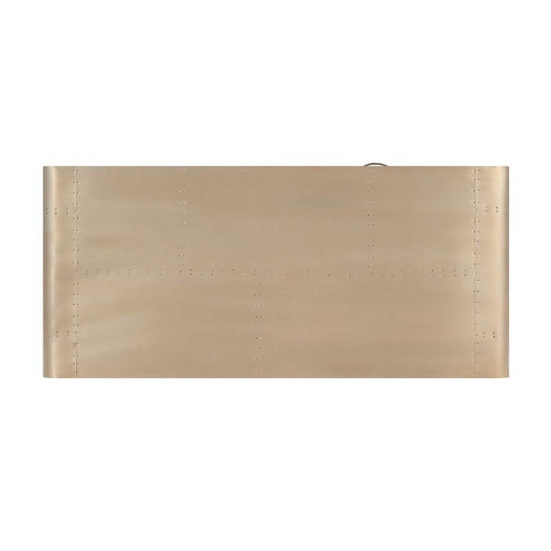 Danton - Executive Writing Desk - Gold Aluminum - R&R Furniture Gallery (Fountain Valley, CA)