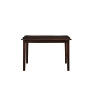 Ingeborg - 5 Piece Dining Set - Black Synthetic Leather & Espresso - R&R Furniture Gallery (Fountain Valley, CA)