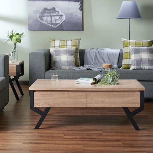 Kalina - Coffee Table - Rustic Natural & Black - R&R Furniture Gallery (Fountain Valley, CA)