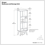 Draper - Mid Century Wide Bookcase And Storage Unit - R&R Furniture Gallery (Fountain Valley, CA)