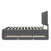 Upholstered Platform Bed With Twin Size Trundle And 3 Drawers - R&R Furniture Gallery (Fountain Valley, CA)