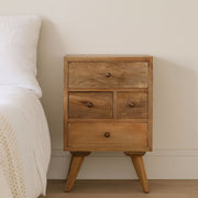 4 Drawer Multi Nightstand - Oak - R&R Furniture Gallery (Fountain Valley, CA)