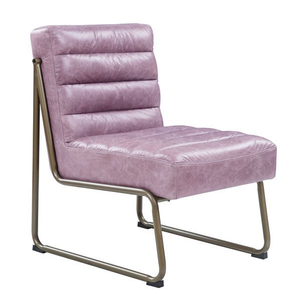 Loria - Accent Chair - Wisteria Top Grain Leather - R&R Furniture Gallery (Fountain Valley, CA)