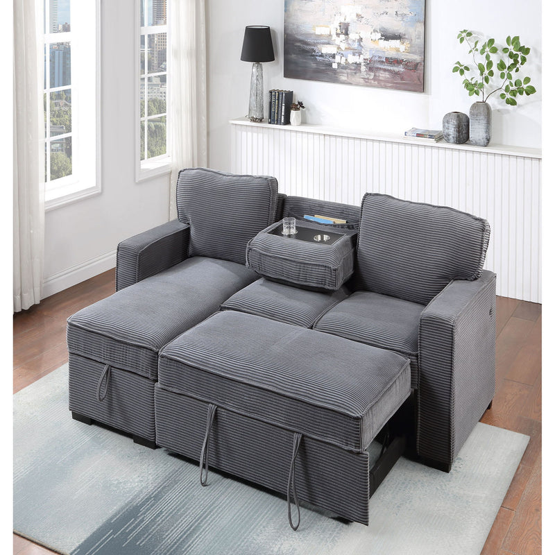 Territory - Pull Out Sofa Bed With Design - Dark Gray - R&R Furniture Gallery (Fountain Valley, CA)