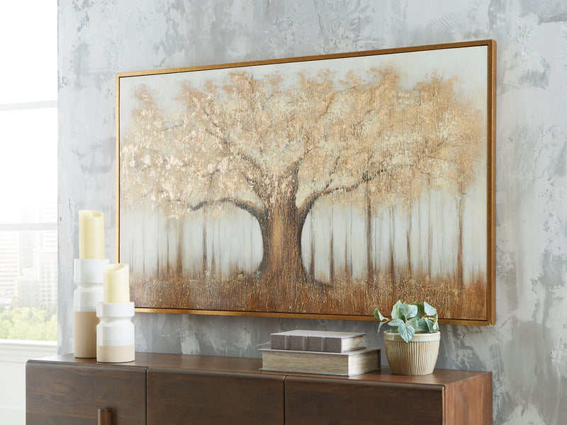 Dalewick - Wall Art - Brown / Gray / Gold Finish - R&R Furniture Gallery (Fountain Valley, CA)