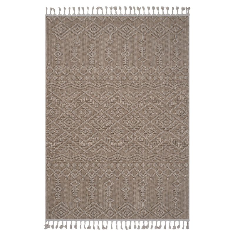 Guros - 6' X 9' Traditional Indoor / Outdoor Area Rug - Natural - R&R Furniture Gallery (Fountain Valley, CA)