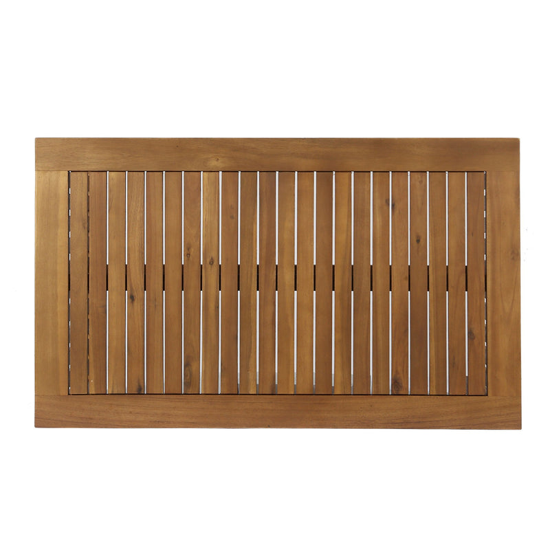Acacia Wood Rectangular Patio Coffee Table For Outside - R&R Furniture Gallery (Fountain Valley, CA)