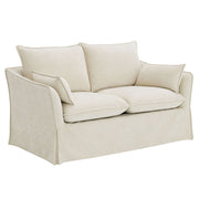 Shane - Loveseat With 2 Pillows - Beige Linen - R&R Furniture Gallery (Fountain Valley, CA)