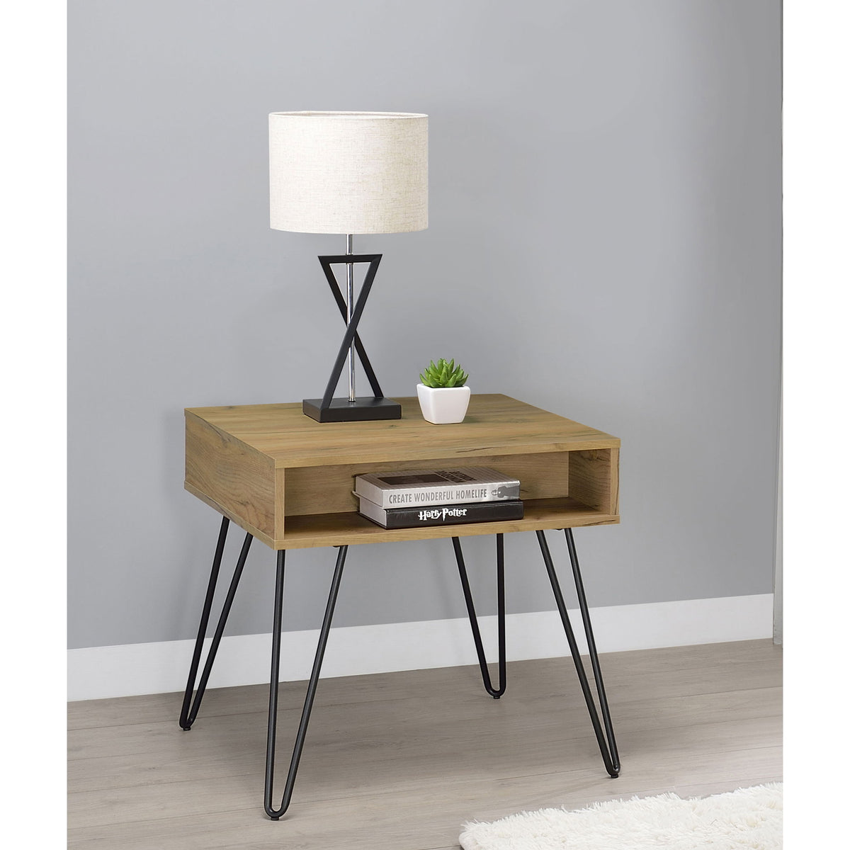 Square End Table - Brown