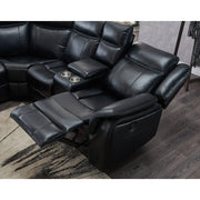 Jupiter - Leather Sectional - Black - R&R Furniture Gallery (Fountain Valley, CA)