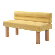 Noble House dining upholstered bench with cushioned seat and wooden legs, ideal for kitchen or dining room seating.