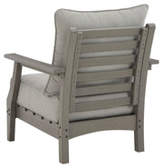 Visola - Lounge Chair w/Cushion (Set of 2) - Gray - R&R Furniture Gallery (Fountain Valley, CA)