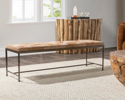 Achen - Hide 60" Bench - R&R Furniture Gallery (Fountain Valley, CA)