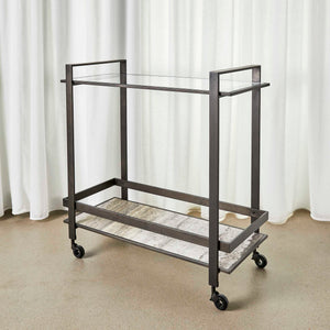 Roll Along - Bar Cart - Brass