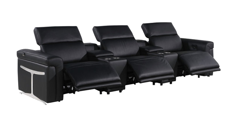 1126 - 8-Piece Modular Power Reclining Sofa & Loveseat Set In With 5 Power Recliners & Power Headrests