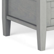 Handcrafted Warm Shaker coffee table by Simpli-Home featuring smooth wood surface and sturdy legs in a natural finish.
