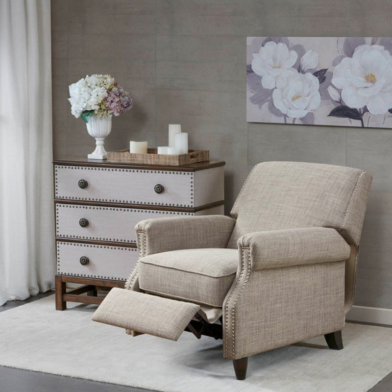 Julian - Push Back Recliner With Reclining Function - Sand - R&R Furniture Gallery (Fountain Valley, CA)