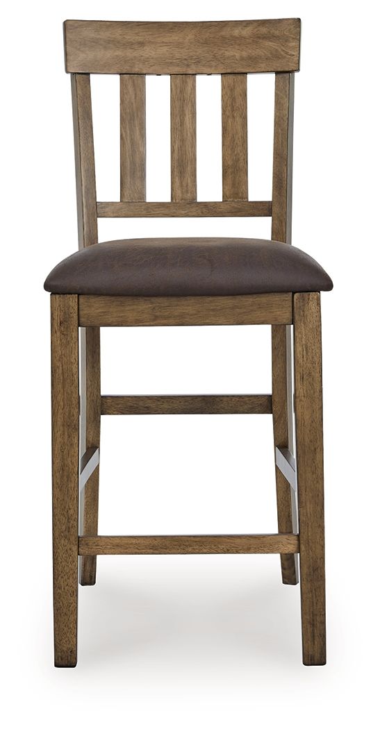 Urbinforte - Upholstered Barstool (Set of 2) - Light Brown - R&R Furniture Gallery (Fountain Valley, CA)
