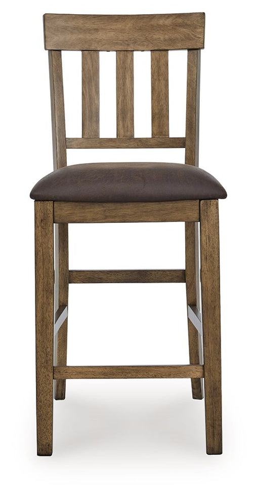 Urbinforte - Upholstered Barstool (Set of 2) - Light Brown - R&R Furniture Gallery (Fountain Valley, CA)