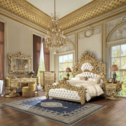 Bernadette - Vanity Desk - Gold - R&R Furniture Gallery (Fountain Valley, CA)
