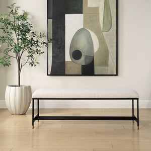 Halston - Upholstered Bench - White