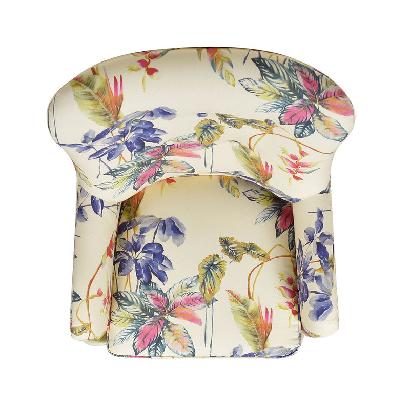 Paradise - Upholstered Arm Chair Floral Printed On Cotton - Off-White - R&R Furniture Gallery (Fountain Valley, CA)