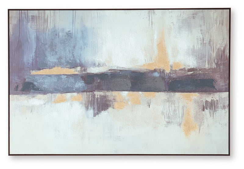 Gatesford - Wall Art - Blue / White / Tan - R&R Furniture Gallery (Fountain Valley, CA)