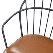 Industrial Inspired Upholstered Dining Chair Set With Metal Legs (Set of 2) - Brown - R&R Furniture Gallery (Fountain Valley, CA)
