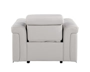 1126 - Top Grain Power Reclining Italian Leather Living Room Set - R&R Furniture Gallery (Fountain Valley, CA)