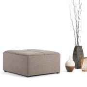 Avalon - Square Coffee Table, Storage Ottoman - R&R Furniture Gallery (Fountain Valley, CA)