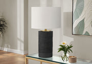Table Lamp, Lighting, Resin, Contemporary - Black / Cream - R&R Furniture Gallery (Fountain Valley, CA)