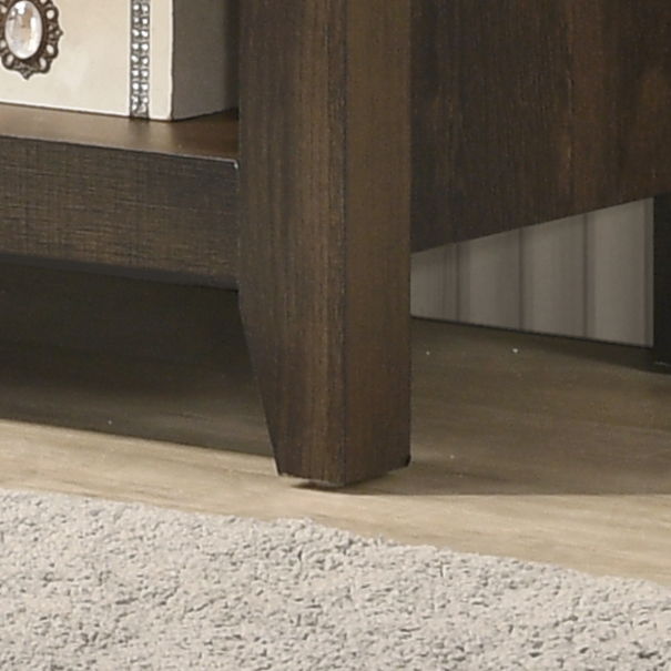 Benito TV stand with open shelves and cable management by Lilola Home, featuring modern design and ample storage space.