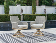 Seton Creek - Swivel Chair With Cushion (Set of 2) - Gray - R&R Furniture Gallery (Fountain Valley, CA)