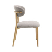 Kacey - Side Chair (Set of 2) - Gray Boucle & Natural - R&R Furniture Gallery (Fountain Valley, CA)