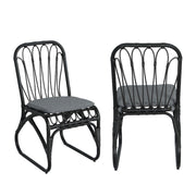 Outdoor Wicker Dining Chairs With Washable Cushion (Set of 2) - R&R Furniture Gallery (Fountain Valley, CA)