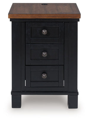 Wildenauer - Chair Side End Table - Brown / Black - R&R Furniture Gallery (Fountain Valley, CA)