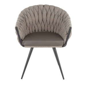 Matisse - Braided Contemporary Chair - Gray